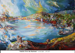 Sunrise Over The Harbour-2, Oil on Canvas